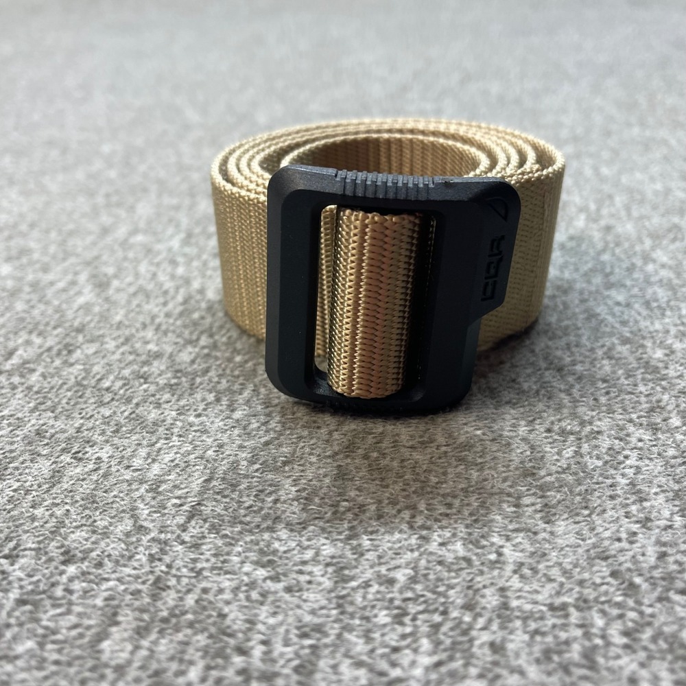 CQR Mens Tactical Belt Khaki Tan Nylon Webbing Plastic Buckle MZT24 Large 36-38